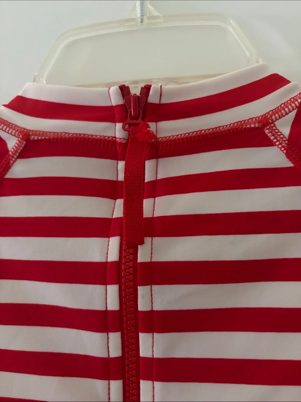 J. Crew Red Women’s Red Striped Swim Beach Rash Guard, size M